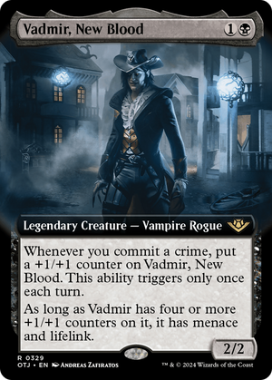 Vadmir, New Blood (OTJ-329) - Outlaws of Thunder Junction: (Extended Art) Foil - Poke-Collect