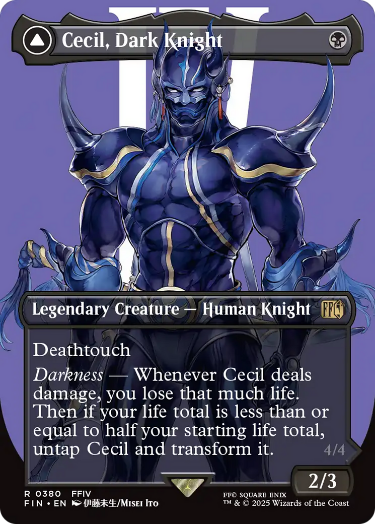 Cecil, Dark Knight // Cecil, Redeemed Paladin (FIN-380) - FINAL FANTASY (Borderless) - Poke-Collect