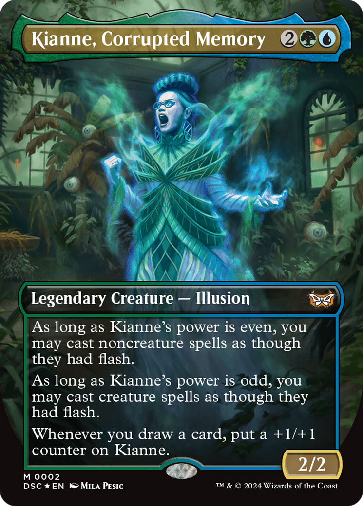 Kianne, Corrupted Memory (DSC-002) - Duskmourn: House of Horror Commander (Borderless) Foil - Poke-Collect