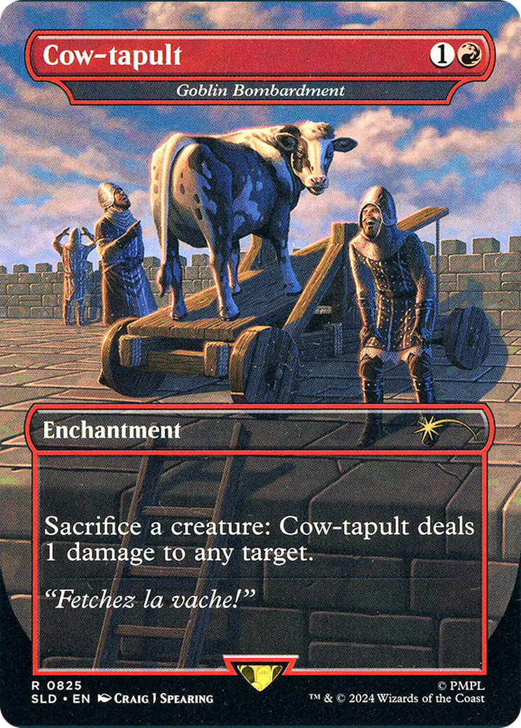 Cow-tapult - Goblin Bombardment (SLD-825) - Secret Lair Drop / Cow-tapult (Borderless)