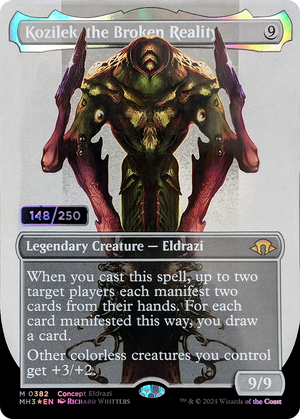 Kozilek, the Broken Reality (Borderless) (Serial Numbered) (MH3-382) - Modern Horizons 3 (Borderless) Foil