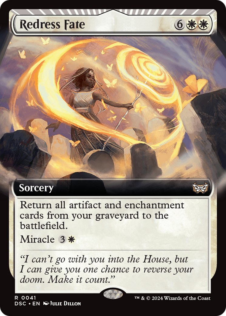 Redress Fate (DSC-041) - Duskmourn: House of Horror Commander: (Extended Art, miracle) - Poke-Collect