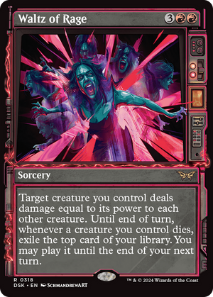 Waltz of Rage (DSK-318) - Duskmourn: House of Horror: (Showcase) Foil