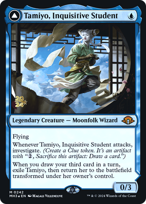 Tamiyo, Inquisitive Student // Tamiyo, Seasoned Scholar (PRE-242) - Modern Horizons 3 Promos Foil