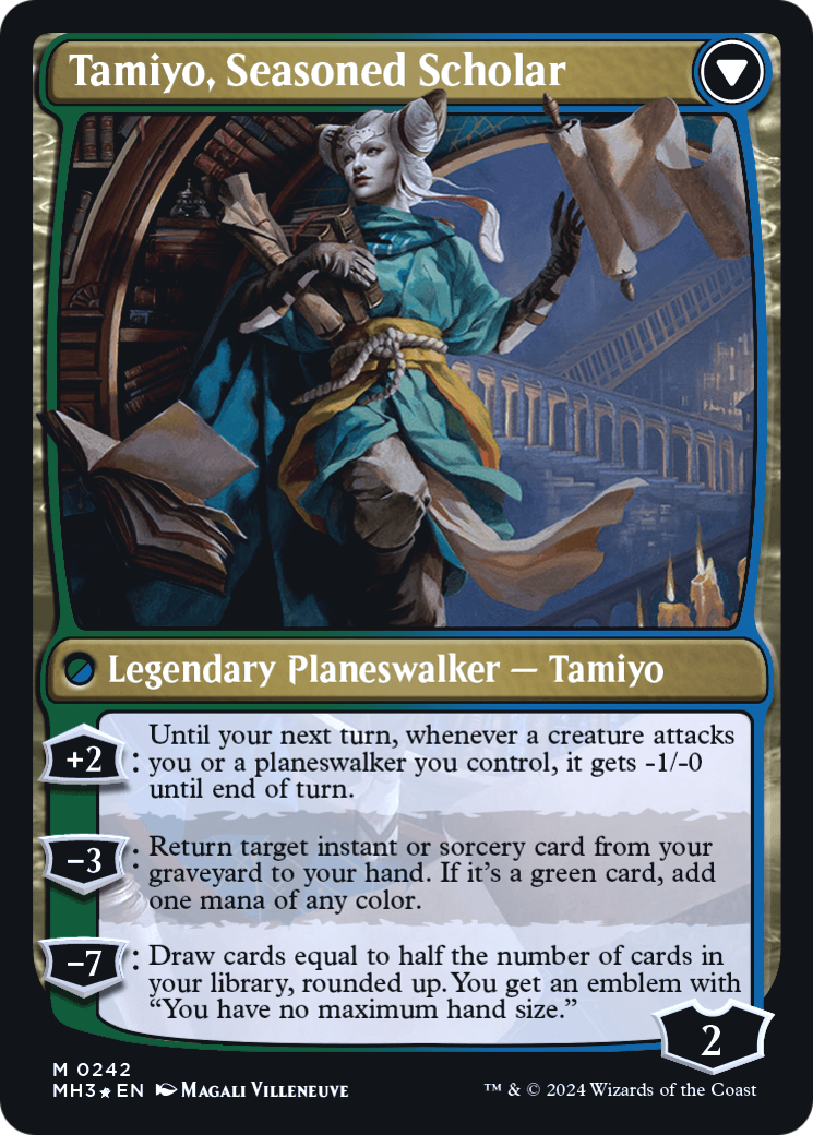 Tamiyo, Inquisitive Student // Tamiyo, Seasoned Scholar (PRE-242) - Modern Horizons 3 Promos Foil