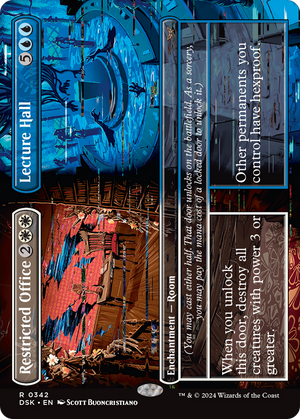Restricted Office // Lecture Hall (DSK-342) - Duskmourn: House of Horror (Borderless) Foil