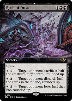 Rush of Dread (OTJ-327) - Outlaws of Thunder Junction: (Extended Art, spree) Foil - Poke-Collect