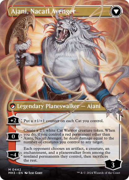 Ajani, Nacatl Pariah (Borderless) (MH3-442) - Modern Horizons 3 (Borderless)