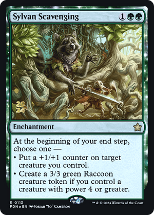 Sylvan Scavenging (PRE-113) - Foundations Promos: (enchantment) Foil