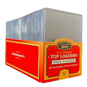 Cardboard Gold 100 Standard Top Loaders & Sleeves Bundle