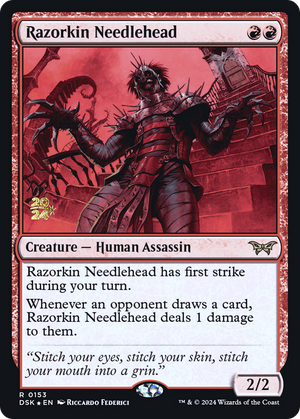 Razorkin Needlehead (PRE-153) - Duskmourn: House of Horror Promos Foil - Poke-Collect