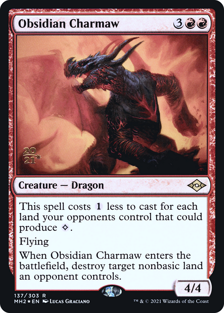Obsidian Charmaw (PRE-137S) - Modern Horizons 2 Promos Foil