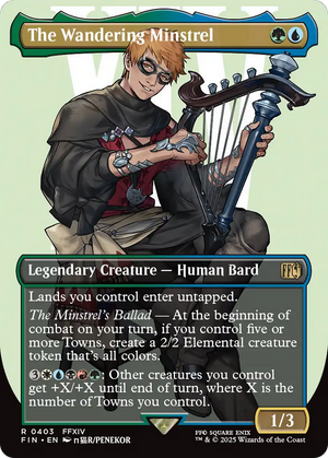 The Wandering Minstrel (FIN-403) - FINAL FANTASY (Borderless) Foil