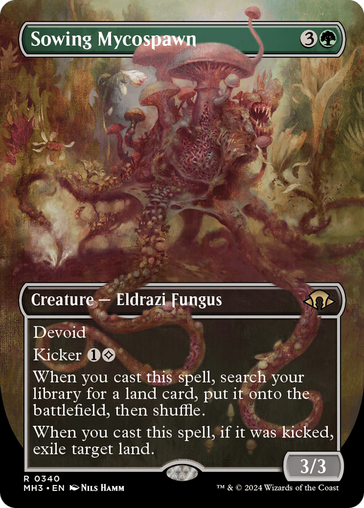 Sowing Mycospawn (Borderless) (MH3-340) - Modern Horizons 3 (Borderless) Foil