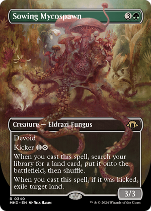 Sowing Mycospawn (Borderless) (MH3-340) - Modern Horizons 3 (Borderless) Foil