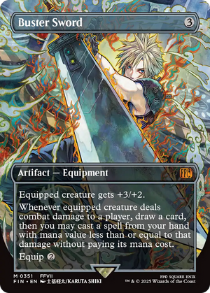 Buster Sword (FIN-351) - FINAL FANTASY (Borderless) Foil - Poke-Collect