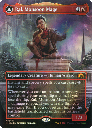 Ral, Monsoon Mage (Borderless) (Textured Foil) (MH3-471) - Modern Horizons 3 (Borderless) Foil