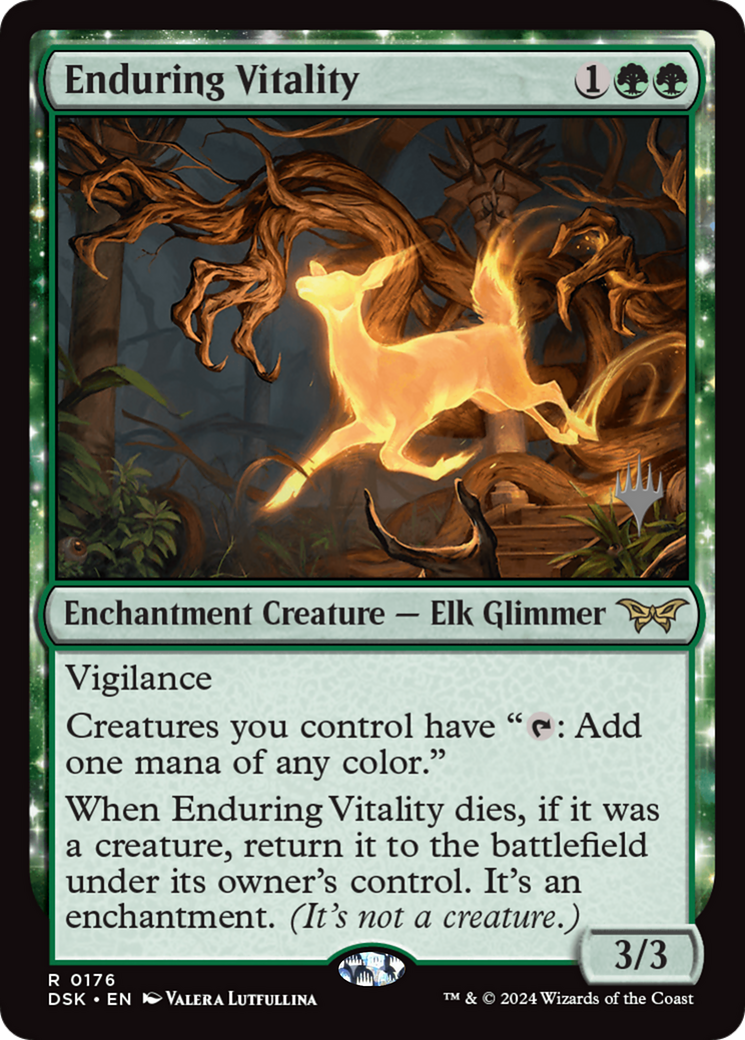Enduring Vitality (PPDSK-176) - Duskmourn: House of Horror Promos: (enchantment) - Poke-Collect