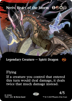 Neriv, Heart of the Storm (TDM-366) - Tarkir: Dragonstorm: (Showcase) (Borderless) Foil