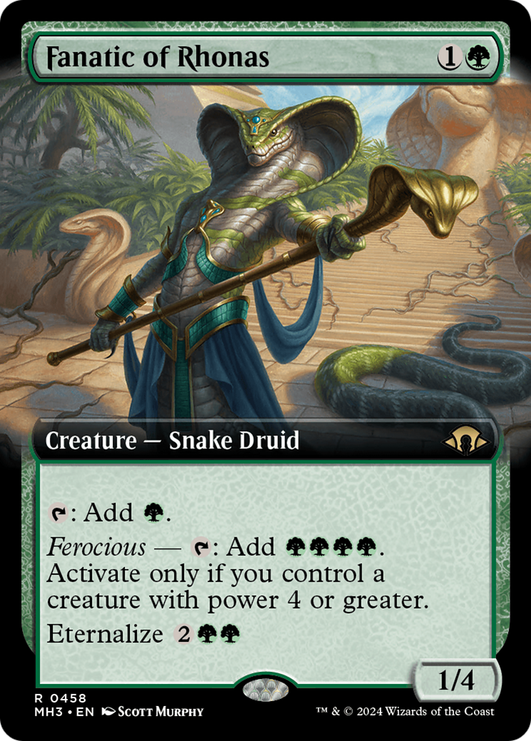 Fanatic of Rhonas (Extended Art) (MH3-458) - Modern Horizons 3: (Extended Art) Foil