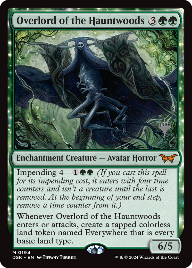 Overlord of the Hauntwoods (PPDSK-194) - Duskmourn: House of Horror Promos: (enchantment) Foil