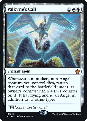Valkyrie's Call (PRE-027) - Foundations Promos: (enchantment) Foil