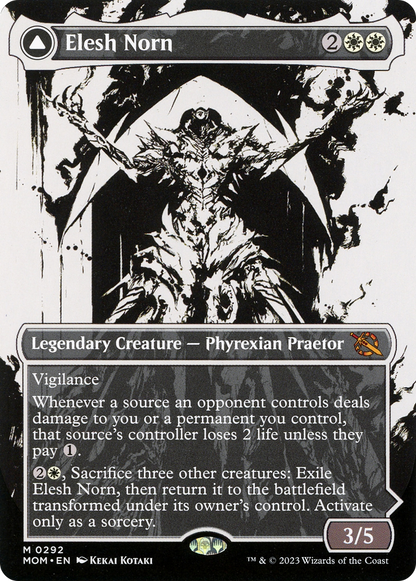Elesh Norn // The Argent Etchings (MOM-292) - March of the Machine: (Showcase) (Borderless)