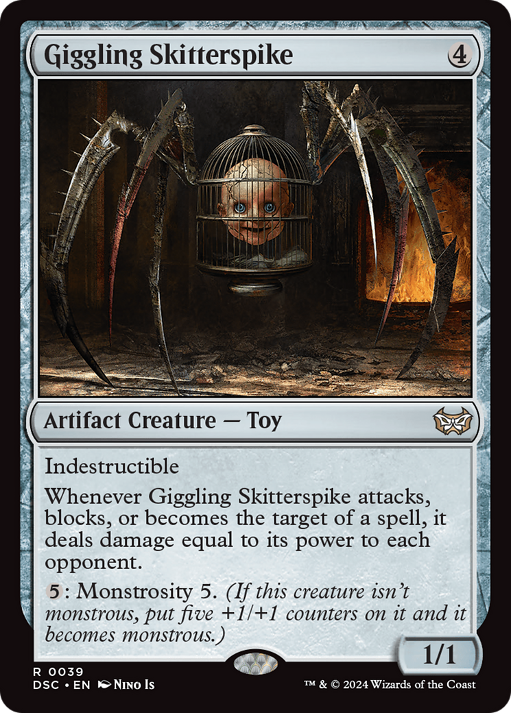 Giggling Skitterspike (DSC-039) - Duskmourn: House of Horror Commander - Poke-Collect