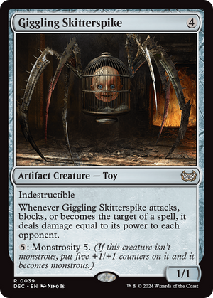 Giggling Skitterspike (DSC-039) - Duskmourn: House of Horror Commander - Poke-Collect