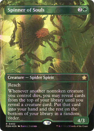 Spinner of Souls (FDN-402) - Foundations (Borderless) Foil