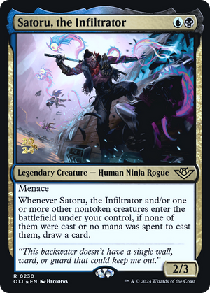 Satoru, the Infiltrator (PRE-230) - Outlaws of Thunder Junction Promos Foil - Poke-Collect