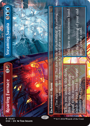 Roaring Furnace // Steaming Sauna (DSK-343) - Duskmourn: House of Horror (Borderless) Foil