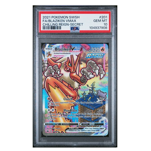 Blaziken Vmax Alternat Art Chilling Reign #201 PSA 10