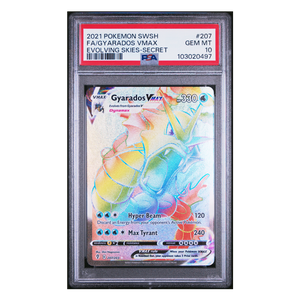 Gyarados VMAX Secret Rare Evolving Skies #207 PSA 10