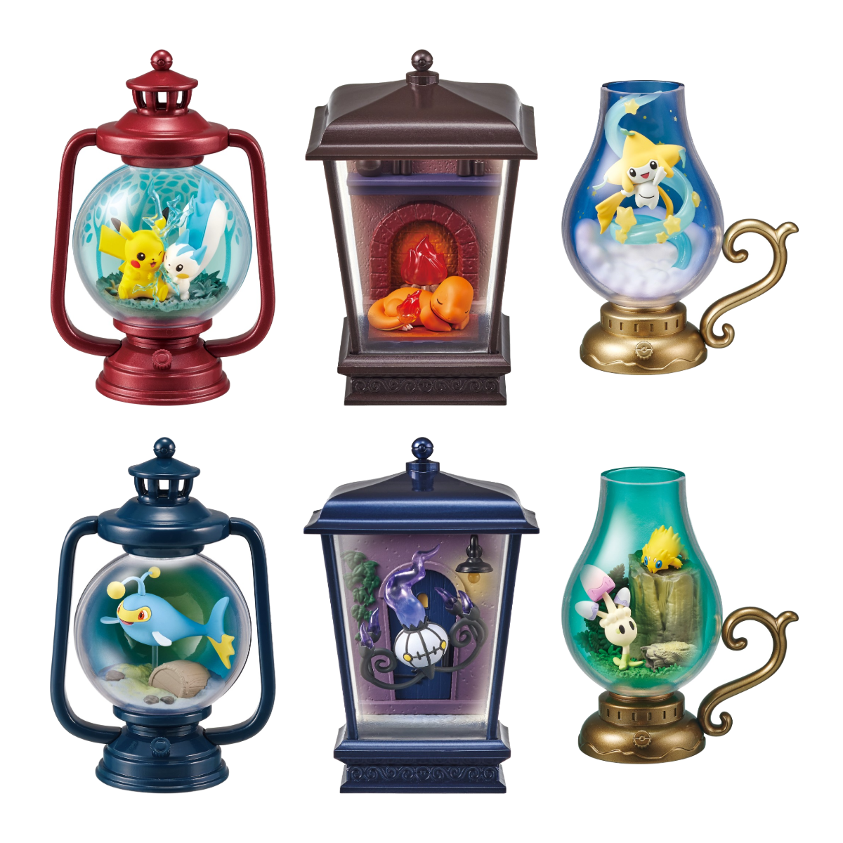Pokemon Lantern Diorama Blind Box - all 6 figures in the set