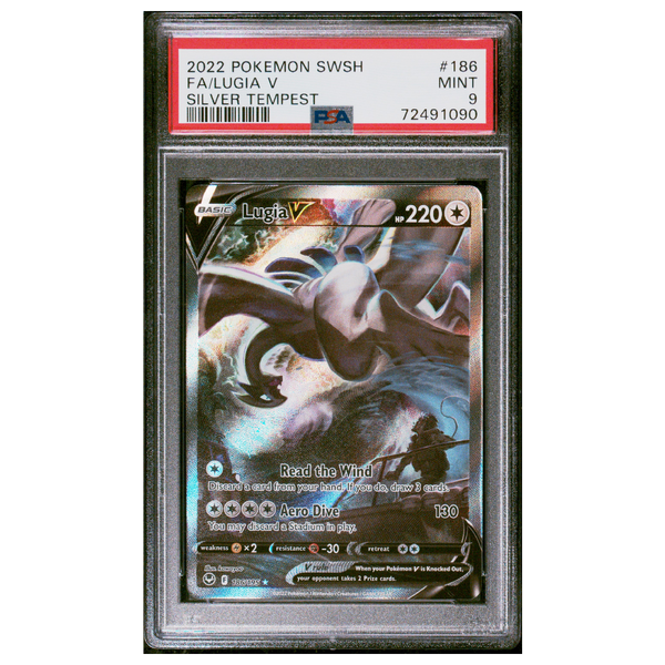 lugia v pokemon card Lugia V Alternate Art Silver Tempest 186 PSA 9