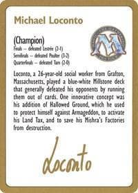 1996 Michael Loconto Biography Card [World Championship Decks] - Poke-Collect