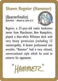1996 Shawn "Hammer" Regnier Biography Card [World Championship Decks] - Poke-Collect