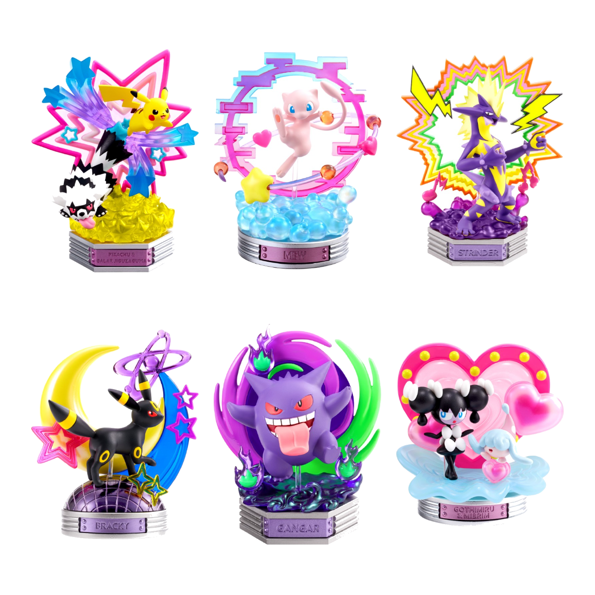 Pokemon Neon Party Blind Box - all 6 figures in the set