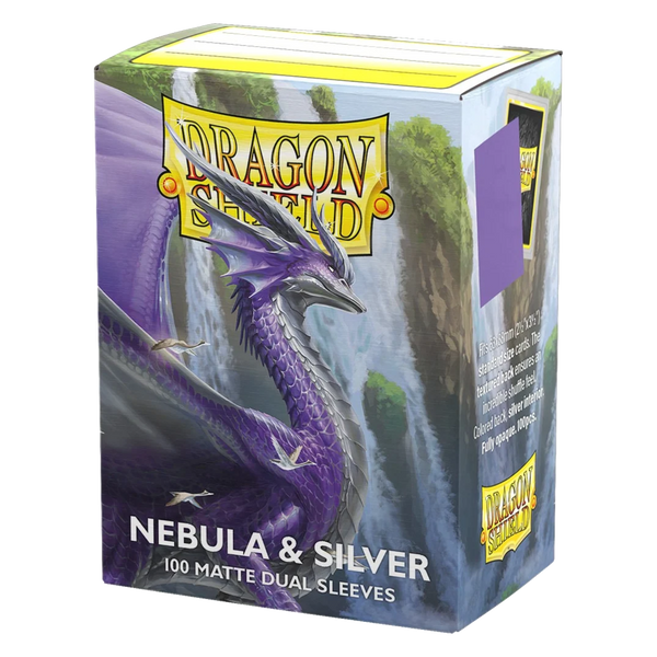 Dragon Shield Sleeves: Standard Matte Dual 100 Count - NEBULA & SILVER