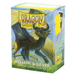 Yellow & Silver Dual Matte Dragon Shield Sleeves