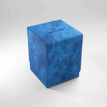Squire 100+ XL Convertible Deck Box | Card Storage Box with Removable Cover Clips | Holds 100 Double-Sleeved Cards in Extra Thick Inner Card Sleeves | Blue Color | Made by Gamegenic (GGS20098ML)
