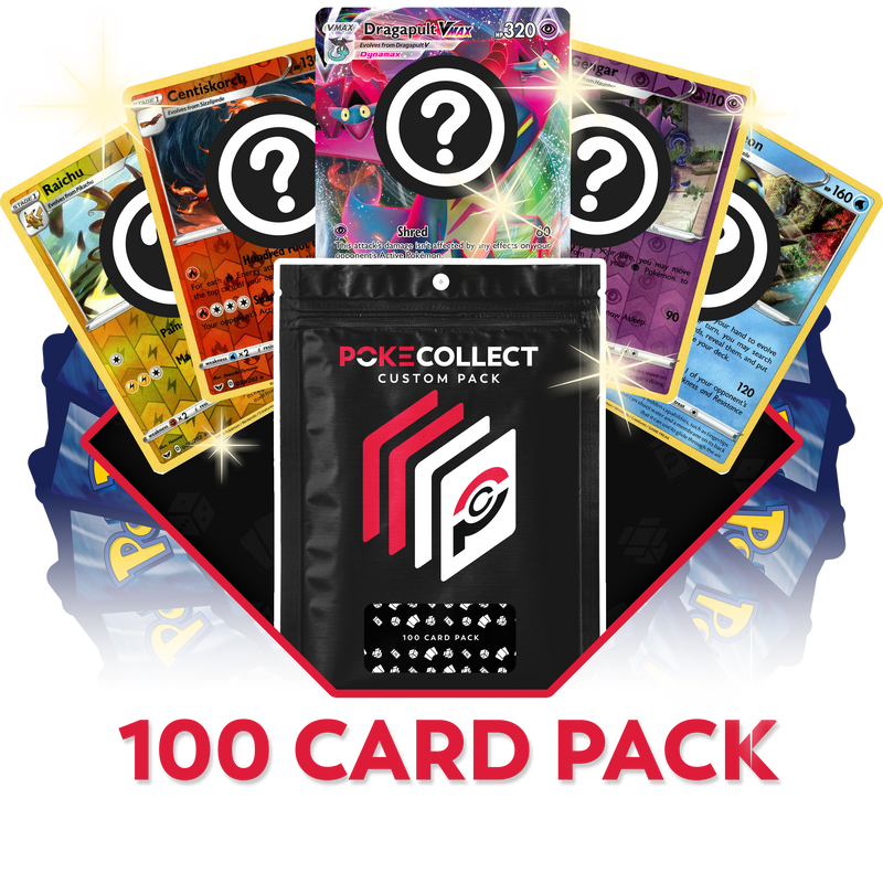 100 Card Pack (Includes Holos + 1 Ultra Rare) - Poke-Collect