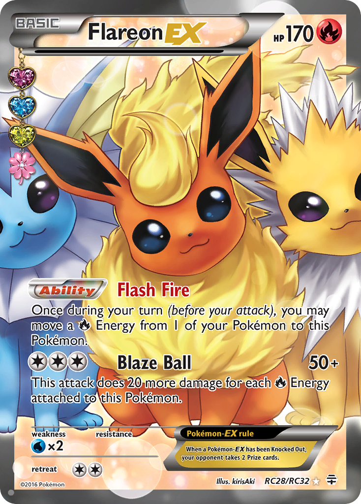 Flareon EX (Full Art) (RC28) [Generations: Radiant Collection] - Poke-Collect