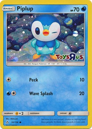 Piplup (32/156) (Toys R Us Promo) [Sun & Moon: Ultra Prism] - Poke-Collect