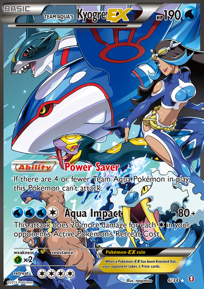 Team Aqua's Kyogre EX (6/34) [XY: Double Crisis] - Poke-Collect