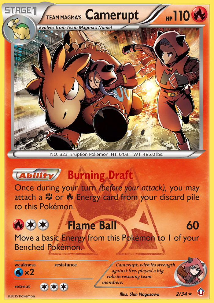 Team Magma's Camerupt (2) [Double Crisis] - Poke-Collect