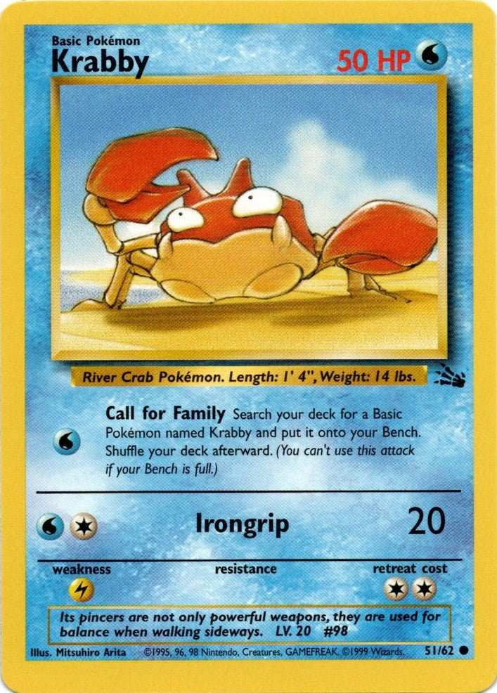 Krabby (51/62) [Fossil Unlimited] - Poke-Collect