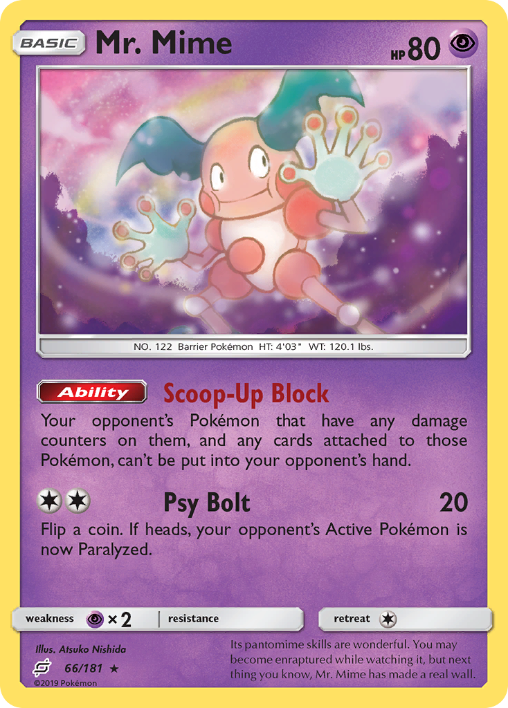 Mr. Mime (66/181) [Sun & Moon: Team Up] - Poke-Collect