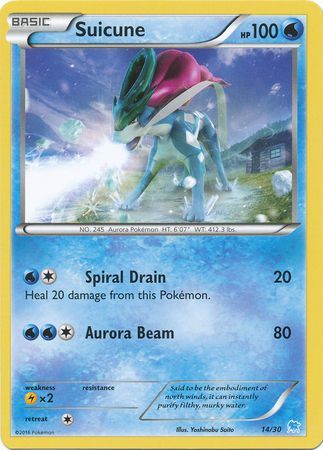 Suicune (14 - Non-Holo) (14) [XY Trainer Kit: Pikachu Libre & Suicune] - Poke-Collect